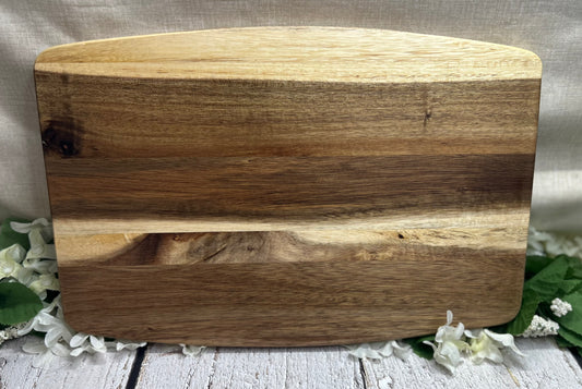 Together Is Our Favorite Place To Be Cutting Charcuterie Board 14” x 9.5” with strip of colorful wood