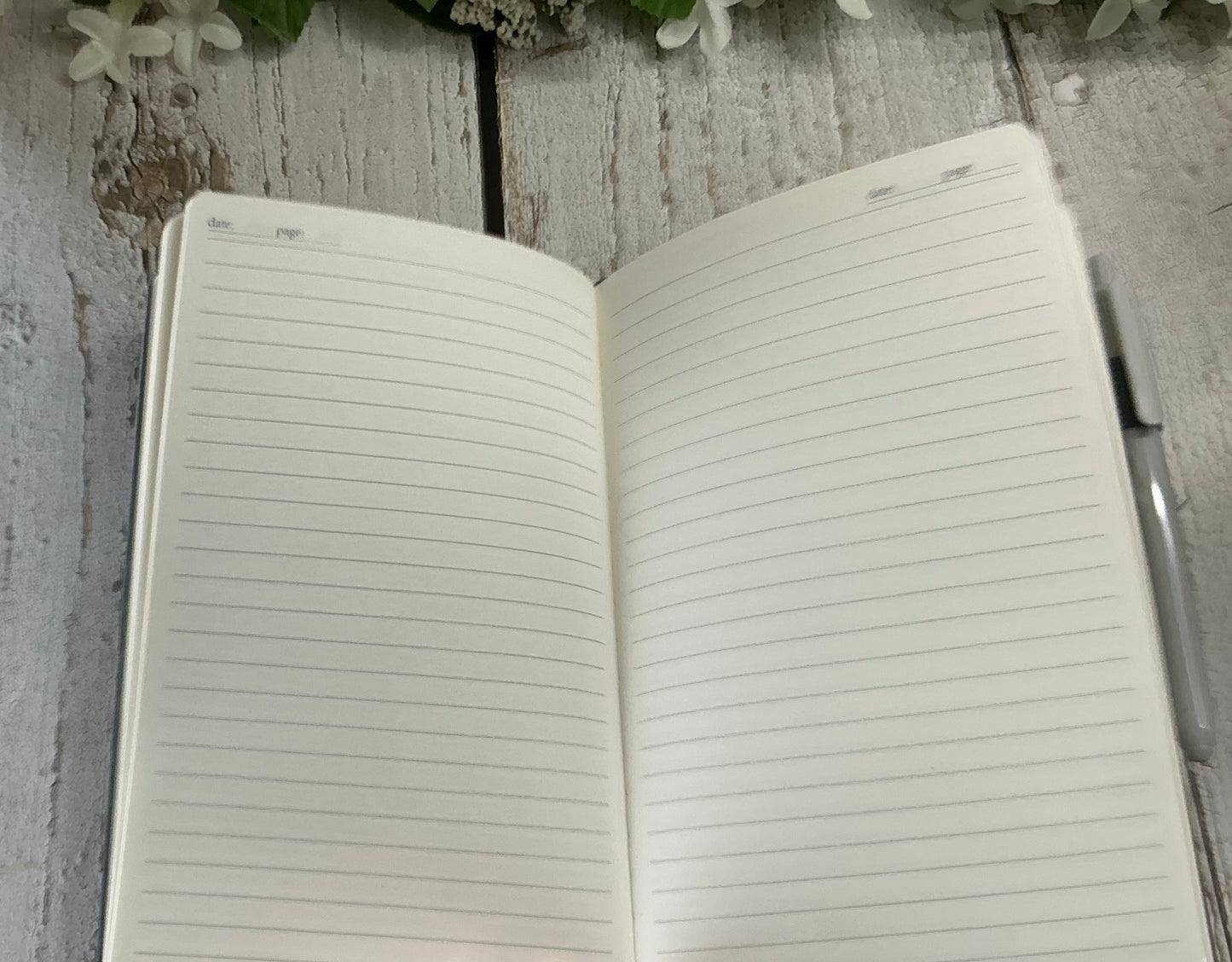 Be Still Psalm 37:7 Engraved Notebook Journal - Gray