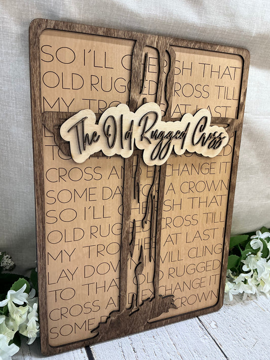 Old Rugged Cross Sign
