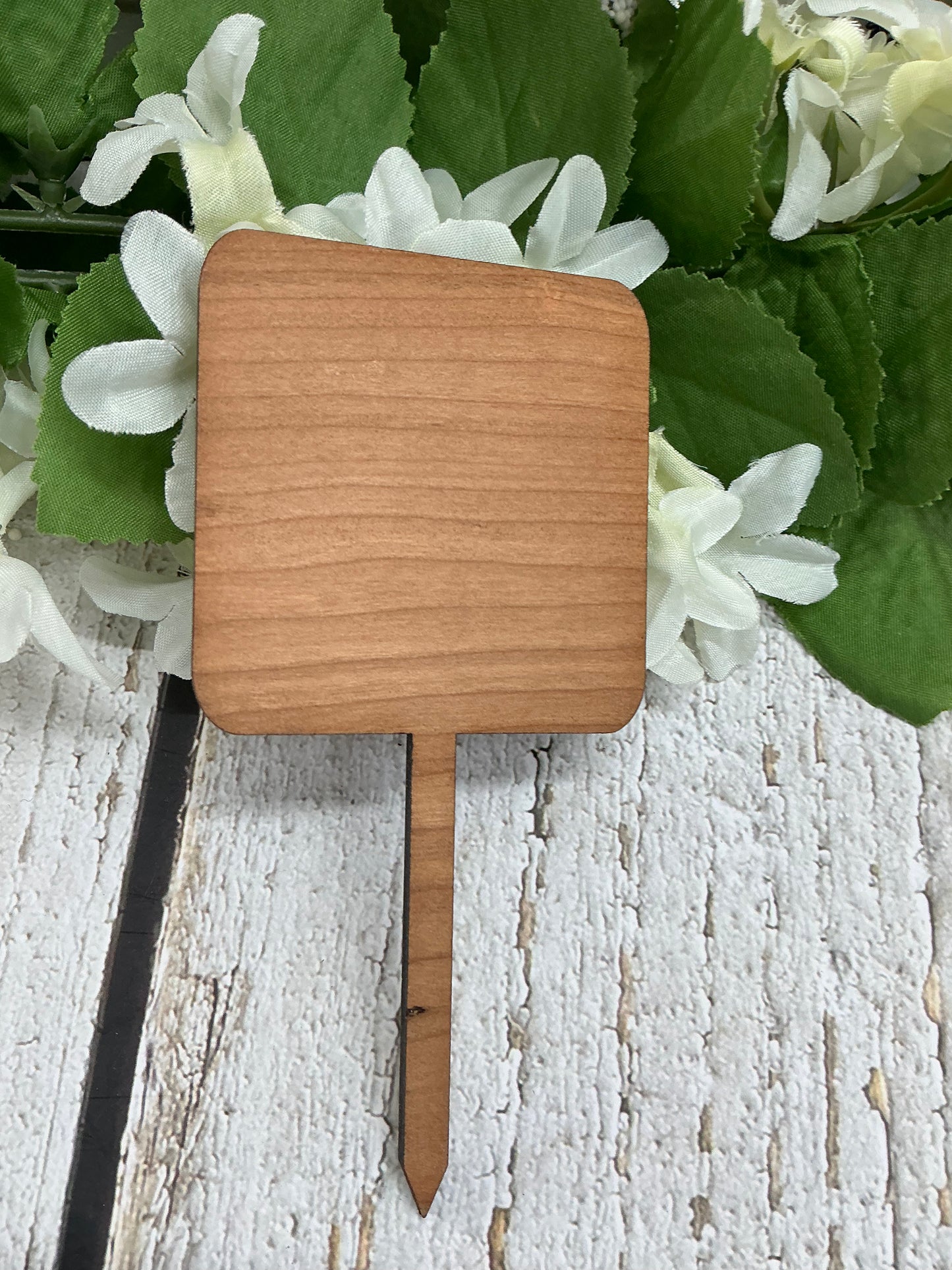 Square I'm Thirsty Dark Wood Plant Stake