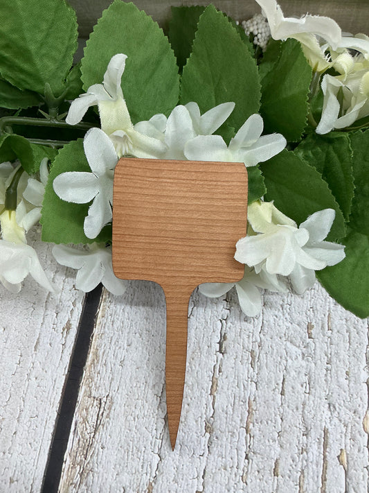 Party Thyme Dark Wood Plant Stake