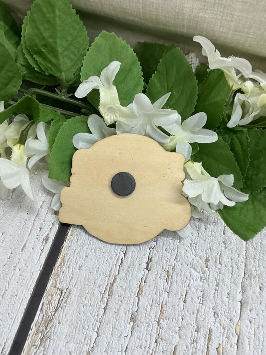 Mama Needs Coffee Wood Magnet