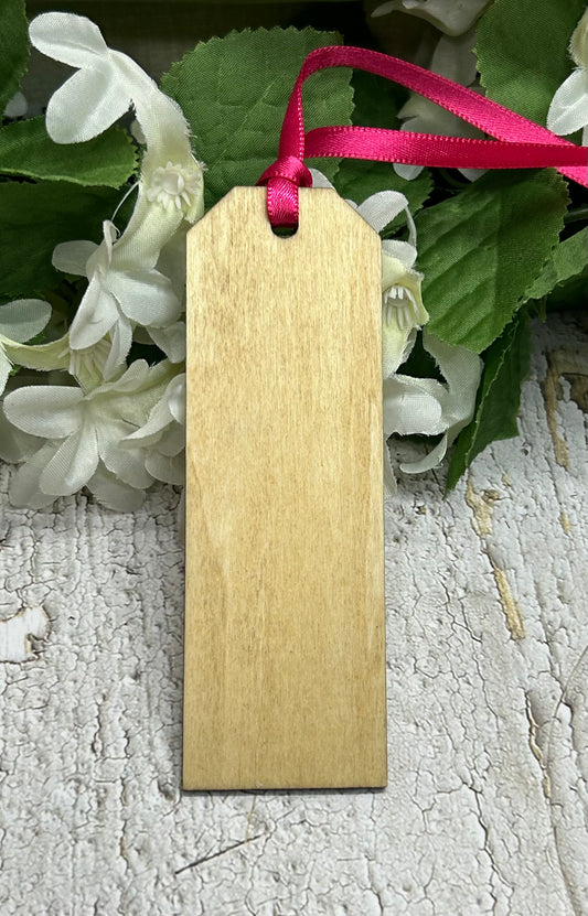 Mom I Love You Bookmark 1/8" Wood