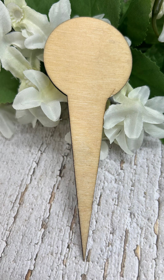 You Grow Girl Light Wood Plant Stake
