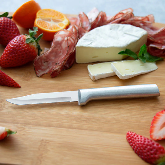 Serrated Regular Paring Knife - Silver Handle Rada