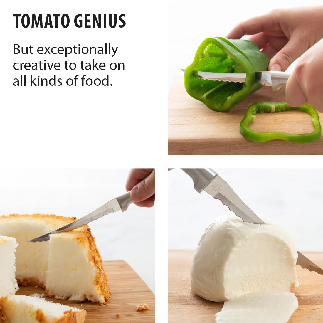Tomato Slicer Knife - Black Handle Rada