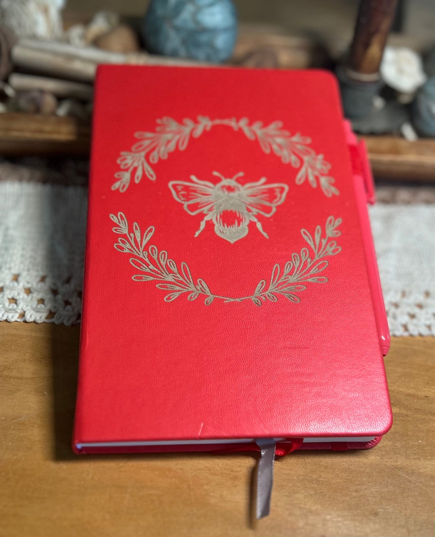 Bee Notebook Journal - Red