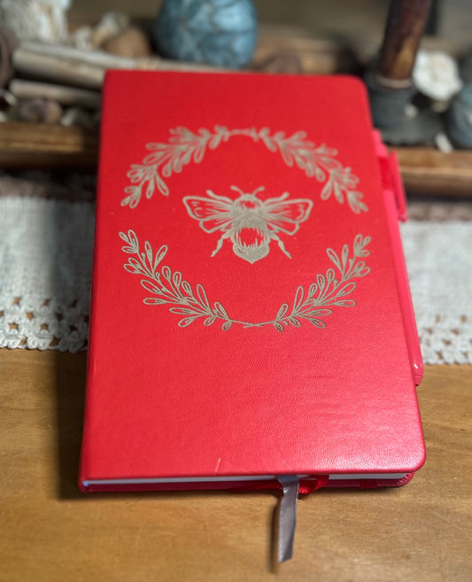 Bee Notebook Journal - Red