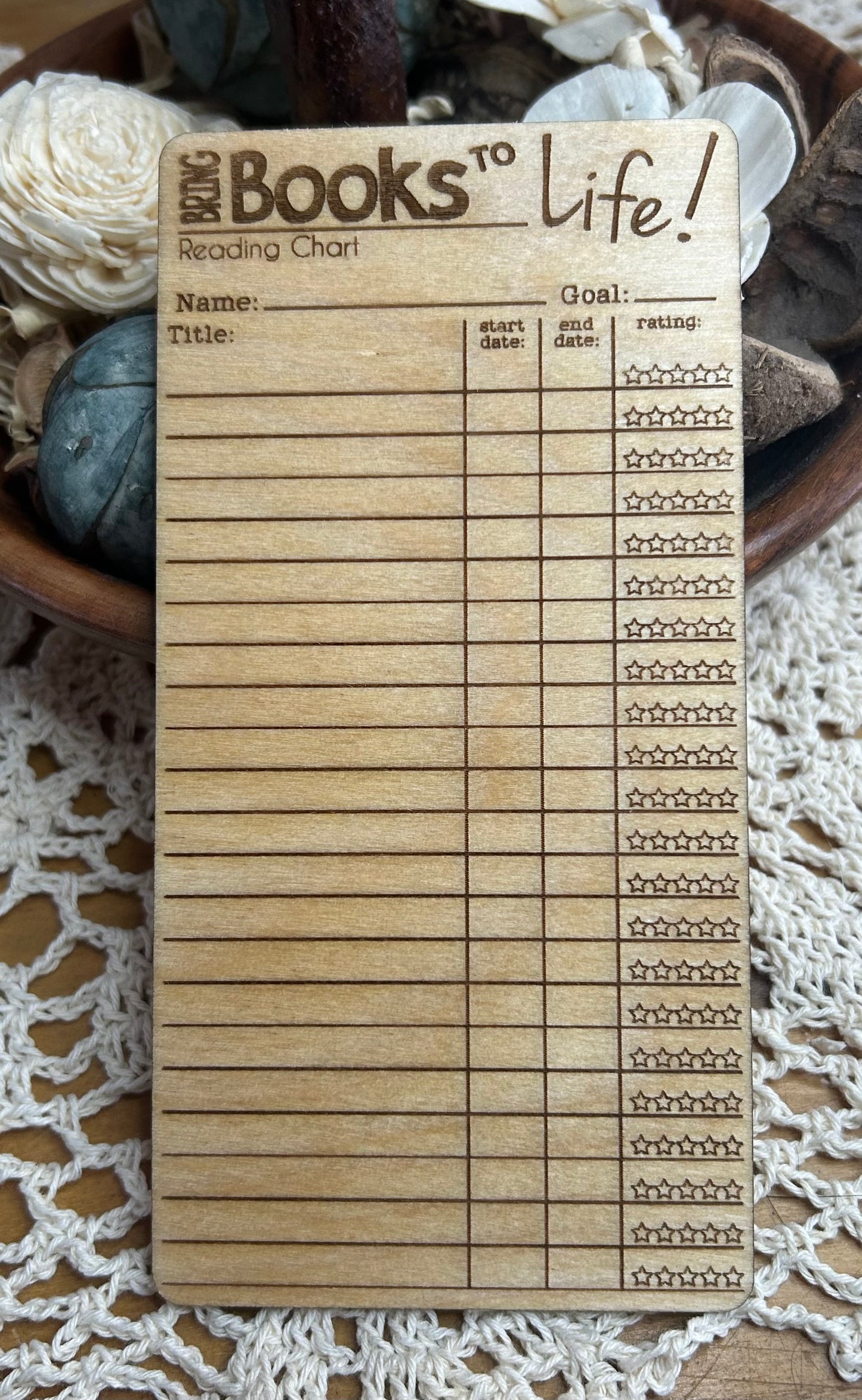 Reading Chart / Book Log – Bring Books to Life!