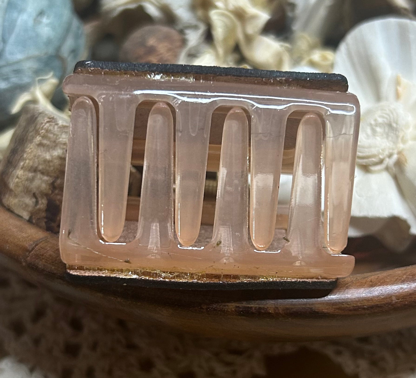 Boho Aztec Print Leather Hair Claw Clip – Small 2"