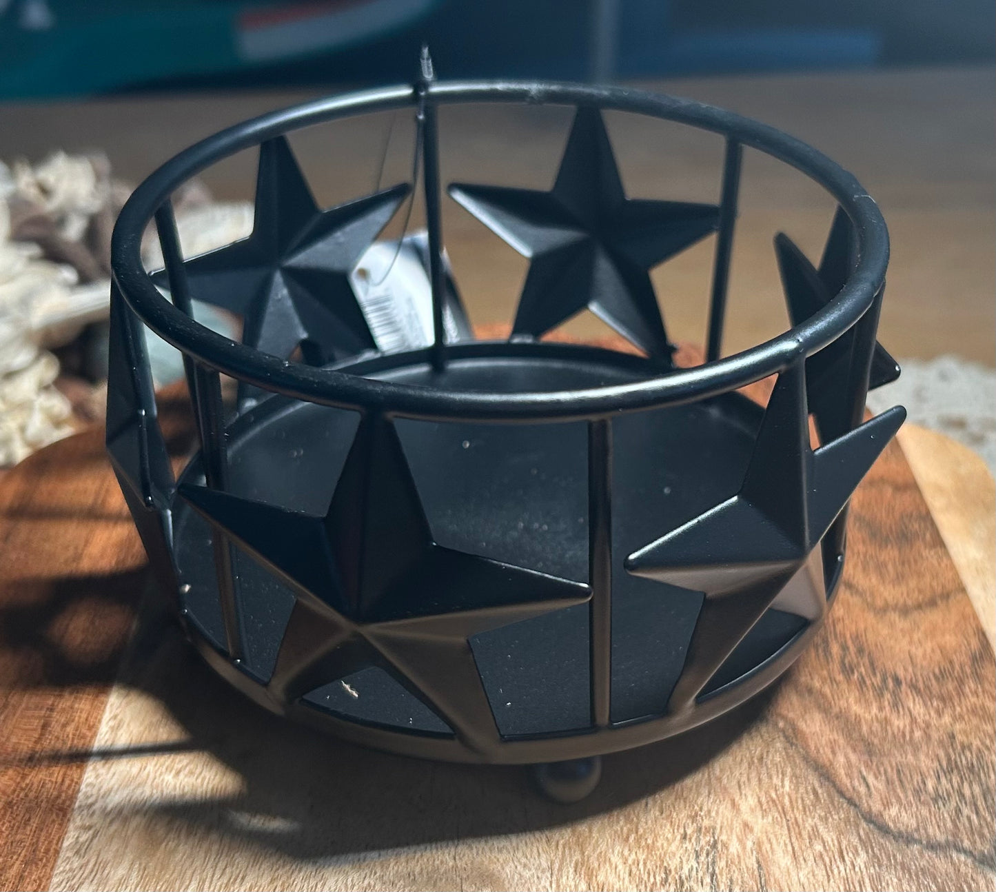 Black Star Metal Candle Holder