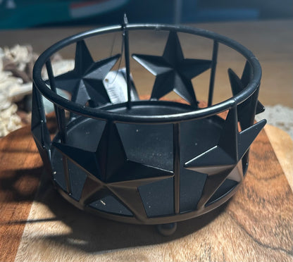 Black Star Metal Candle Holder