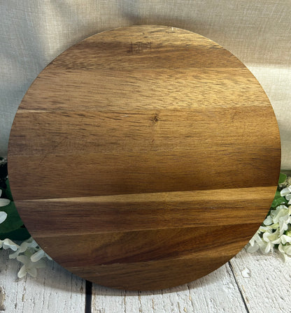 Flower Cutting Charcuterie Board - Round