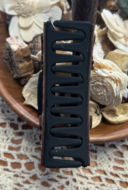 Wooden 3D Baseball Hair Claw Clip – 4"