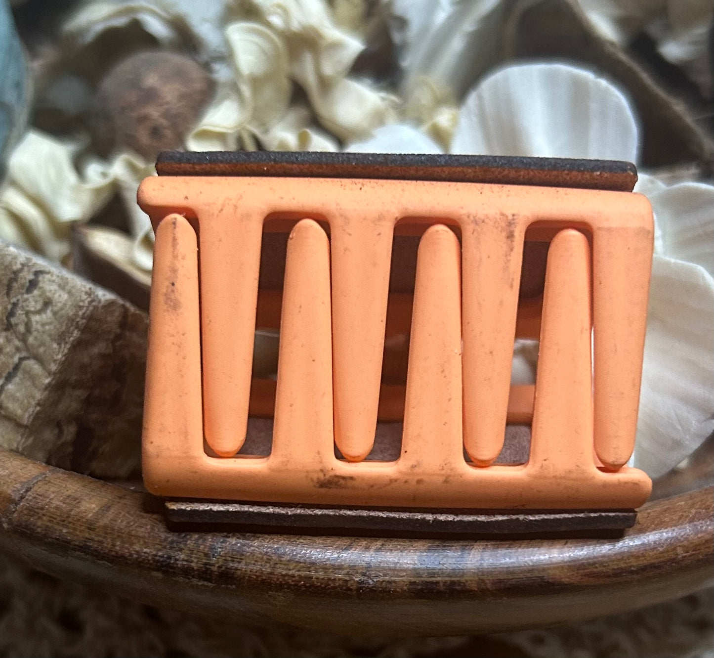 Animal Print “Cat Mama” Leather Hair Claw Clip – Small 2"