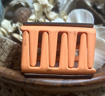 Animal Print “Cat Mama” Leather Hair Claw Clip – Small 2"