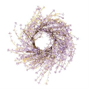 Small Purple Wildflower Candle Ring – 12”