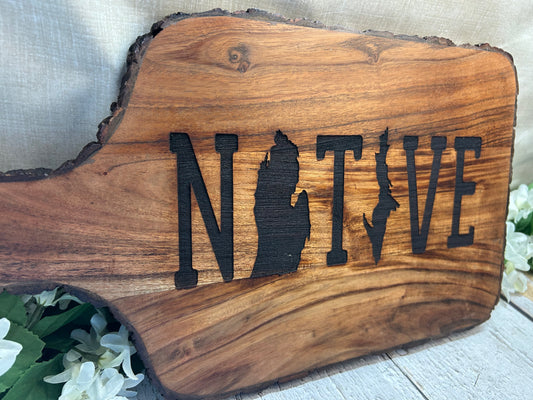 Michigan Native Raw Edge Board