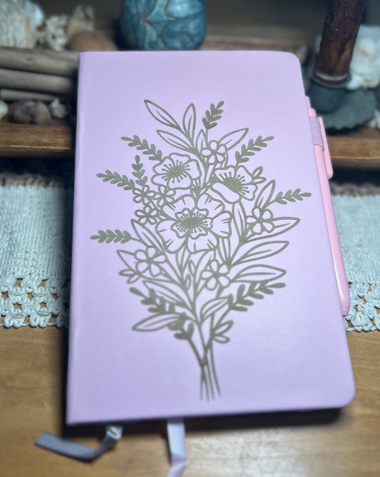 Flower Bouquet Notebook Journal - Pink