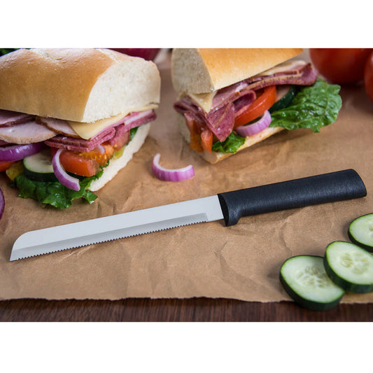 6" Bread Knife - Black Handle Rada
