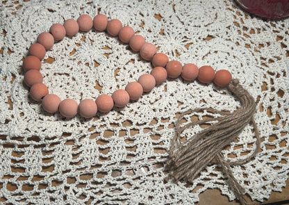 Wooden Candle Beads – Coral