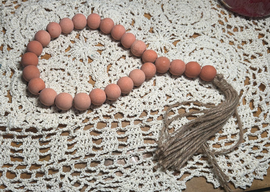 Wooden Candle Beads – Coral