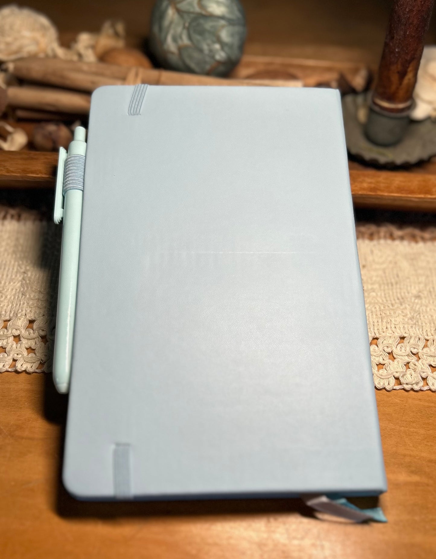 Tree of Life With Swinging Birds Notebook Journal - Light Blue