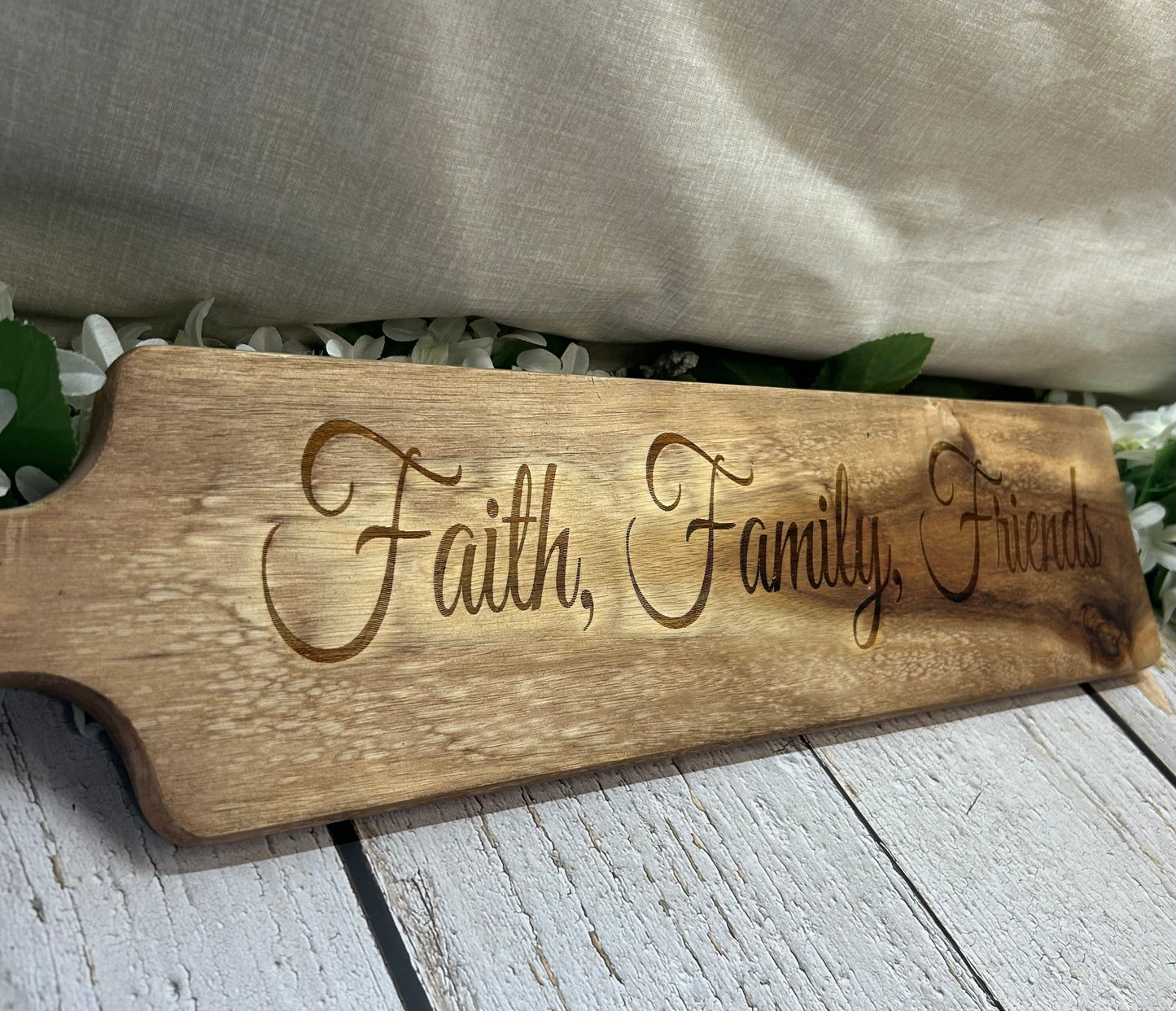 Faith, Family, Friends Board - skinny