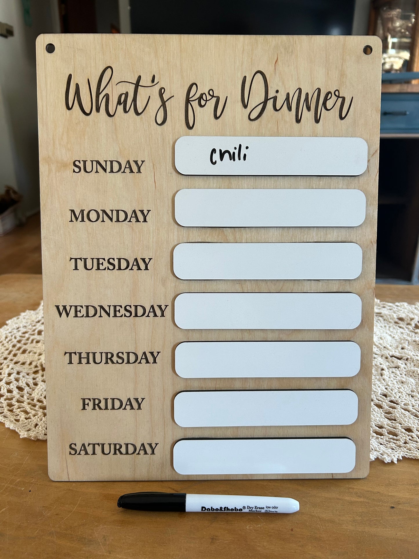 What’s for Dinner? Reusable Dry Erase Board (Includes Marker)