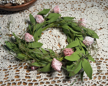 Small Pink Clover Candle Ring