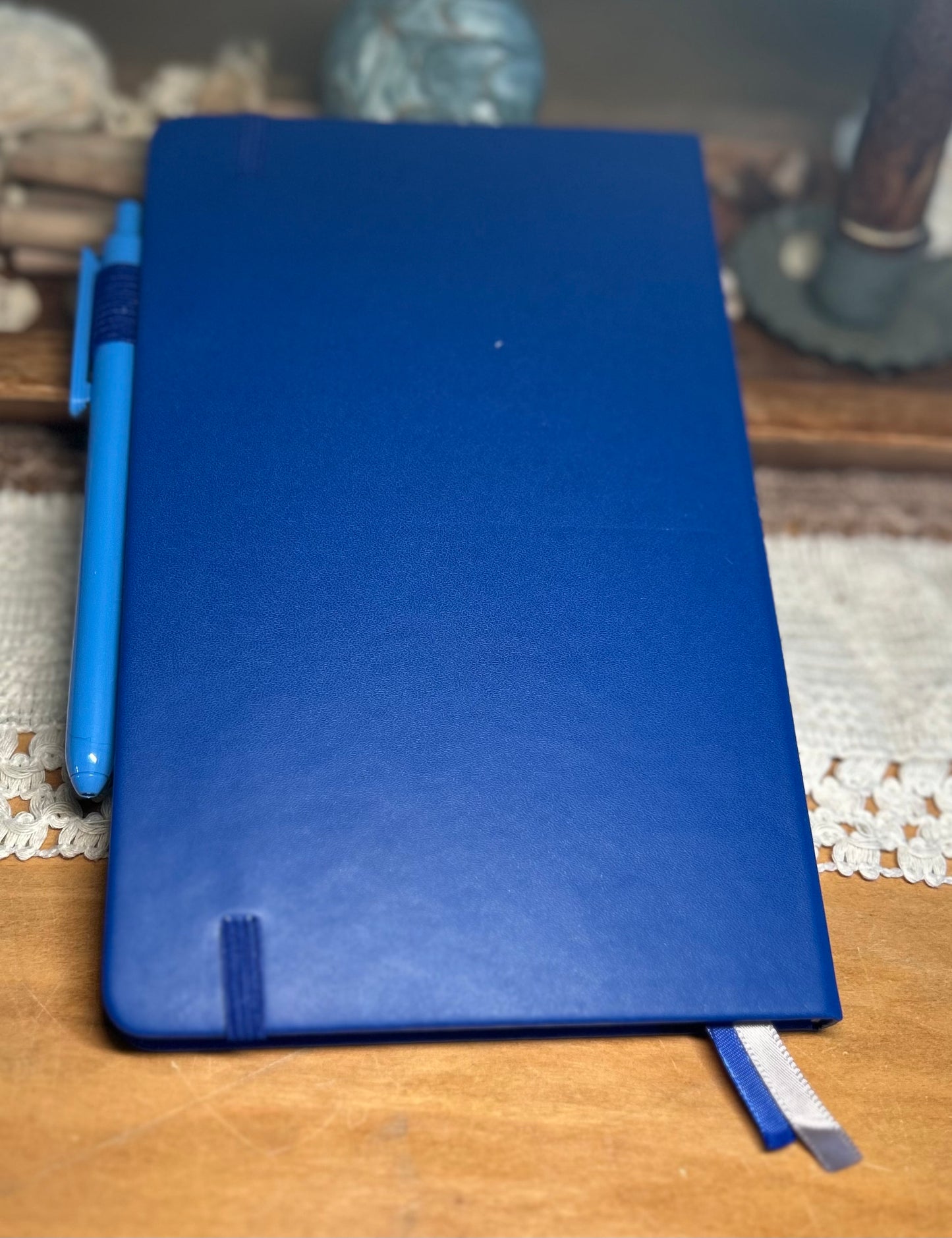 Bull Skull Western Scene Notebook Journal - Blue