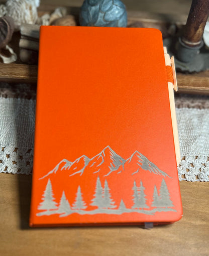 Mountain Scene Notebook Journal - Orange