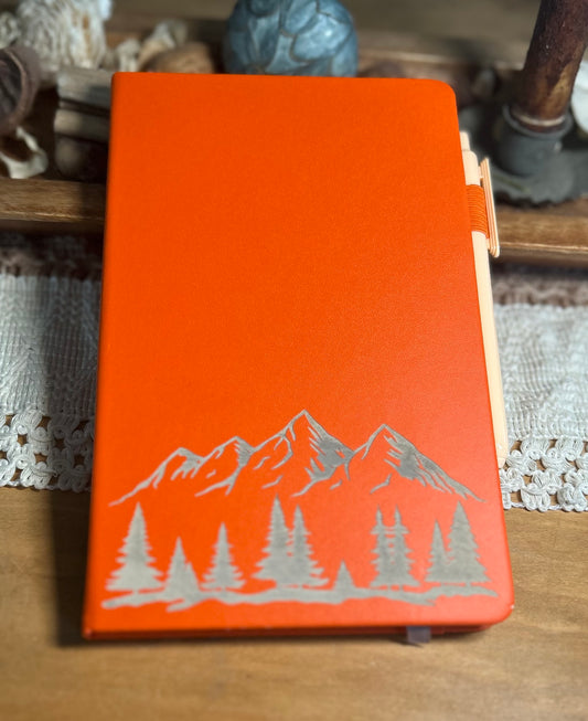 Mountain Scene Notebook Journal - Orange