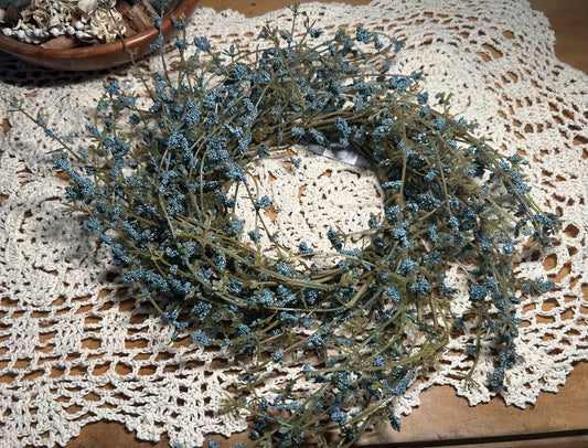 Small Gray Wildflower Candle Ring – 12”