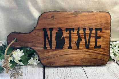 Michigan Native Raw Edge Board
