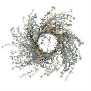 Small Gray Wildflower Candle Ring – 12”