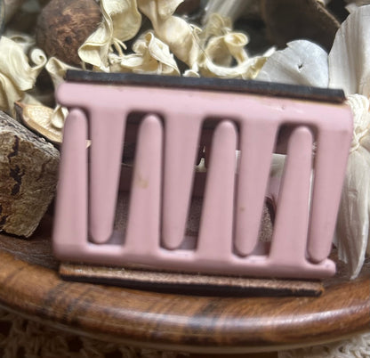 Floral Flower Leather Hair Claw Clip – Small 2"