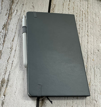 Be Still Psalm 37:7 Engraved Notebook Journal - Gray