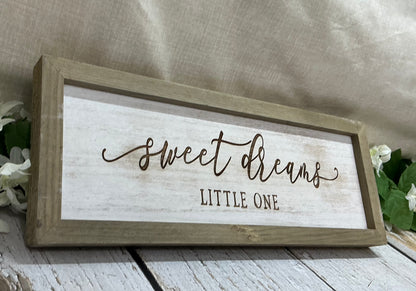 Sweet Dreams Little One - Framed Sign