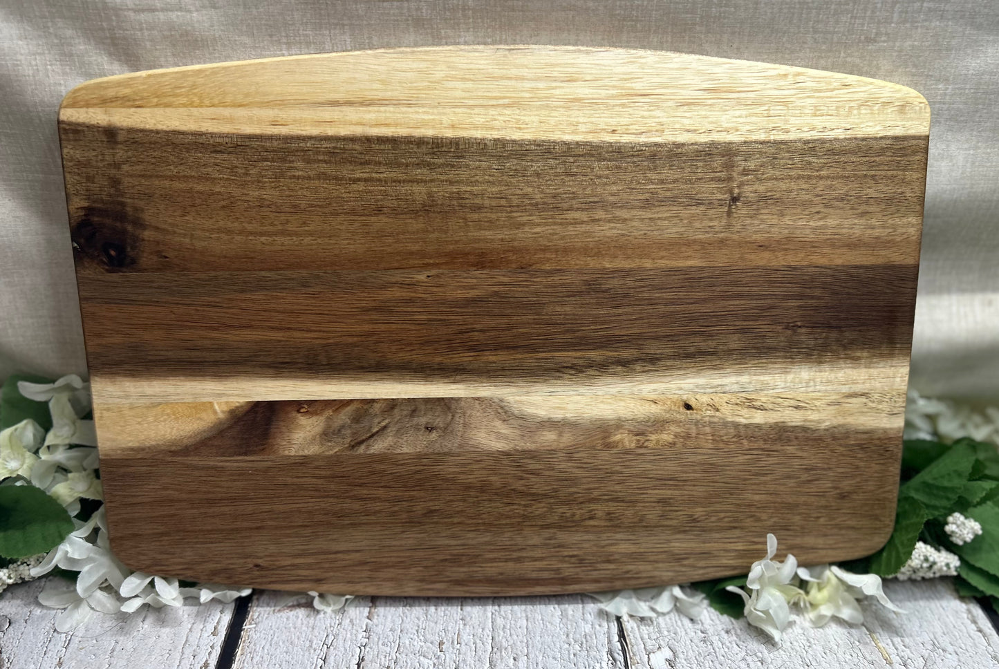 Together Is Our Favorite Place To Be Cutting Charcuterie Board 14” x 9.5” with strip of colorful wood