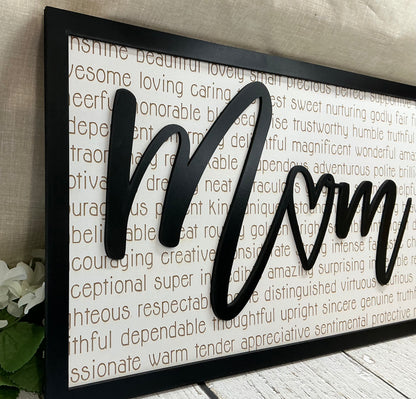 Mom description sign