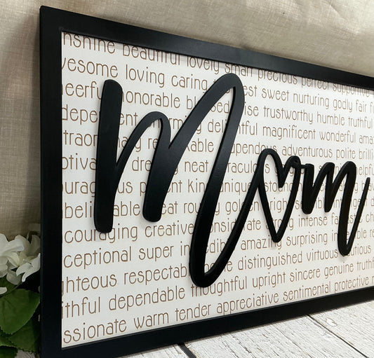 Mom description sign
