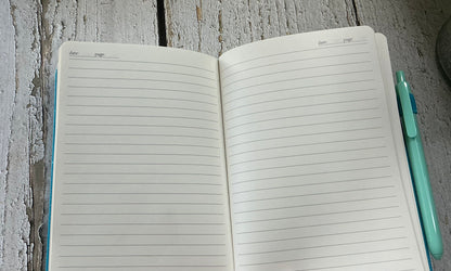 Be Still Psalm 37:7 Engraved Notebook Journal - Blue