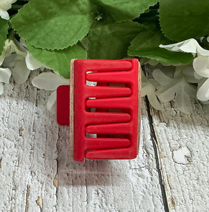 Patriotic Red White and Blue Hair Claw Clip - Small 2”