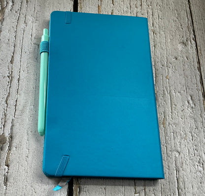 Be Still Psalm 37:7 Engraved Notebook Journal - Blue