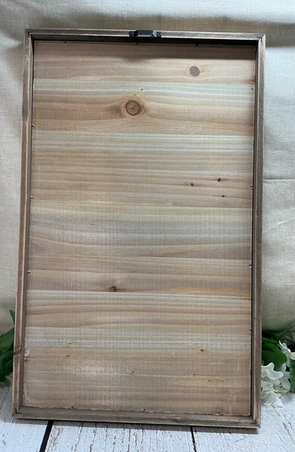 Wooden Framed Engraved Bathroom Rules Sign