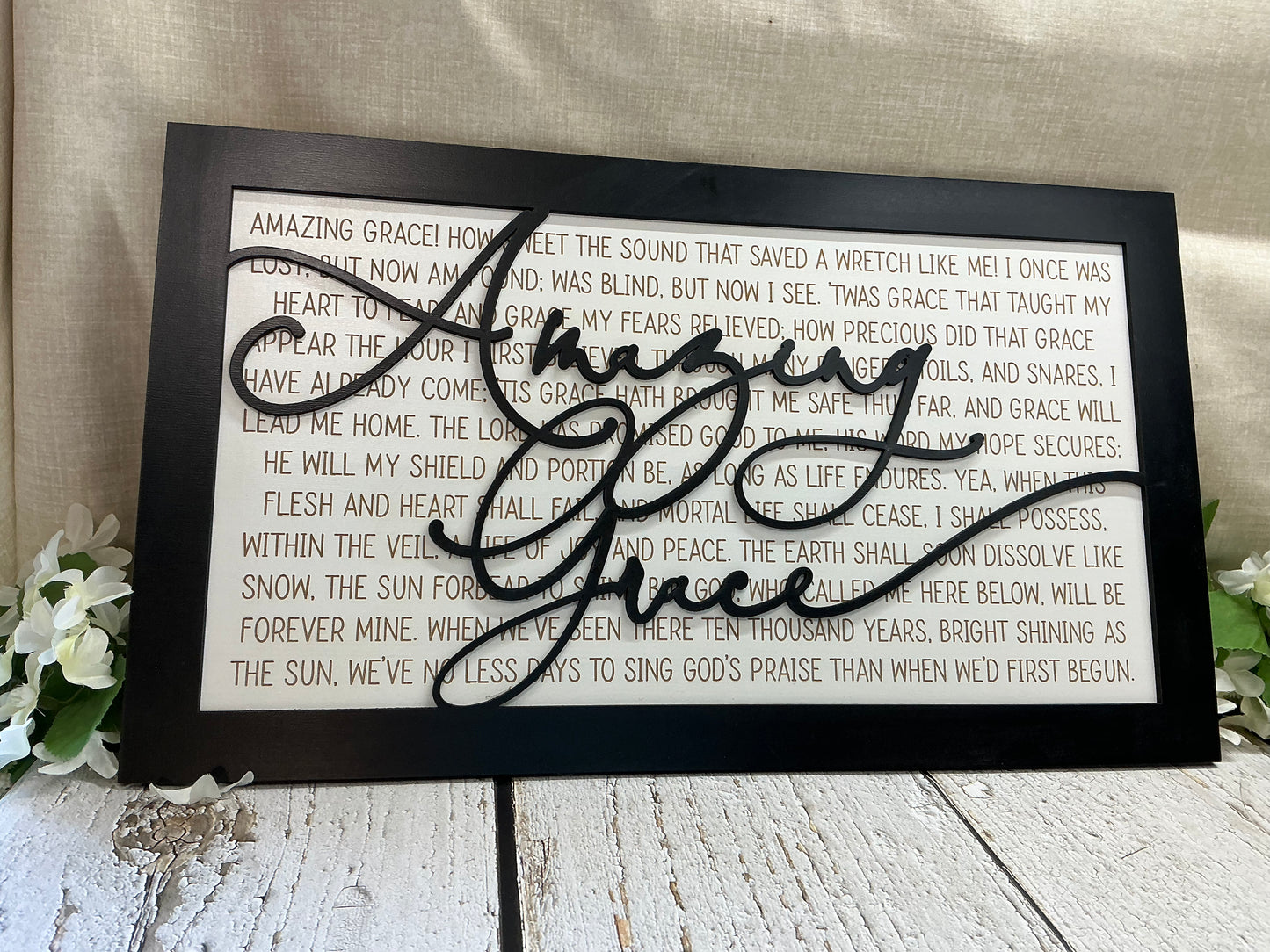 Amazing Grace Lyric Sign - Style 1