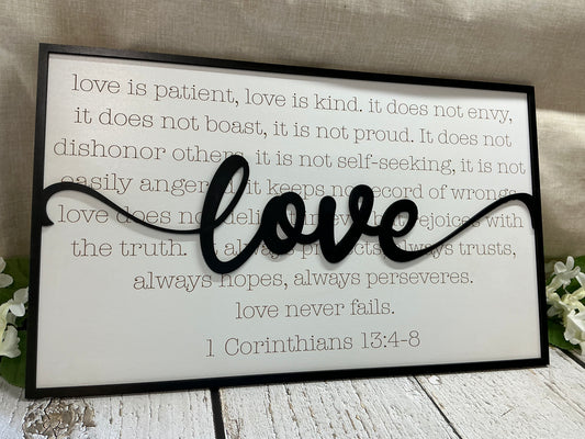 1 Corinthians 13:4-8 Sign Verse