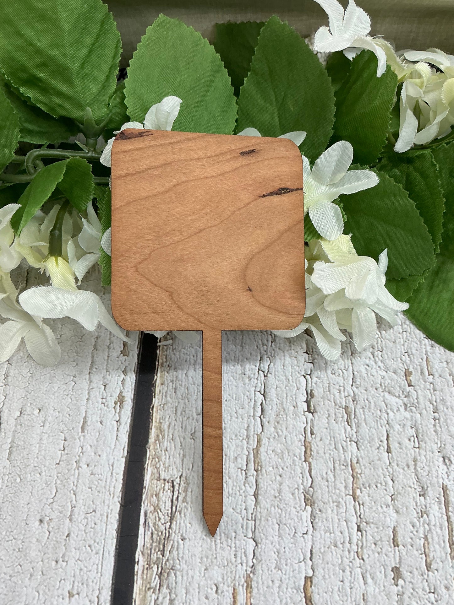 Square Pot It Like It's Hot Dark Wood Plant Stake
