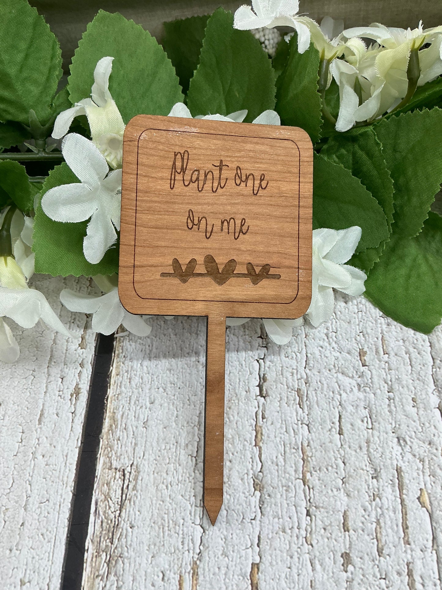 Square Plant One On Me Dark Wood Plant Stake